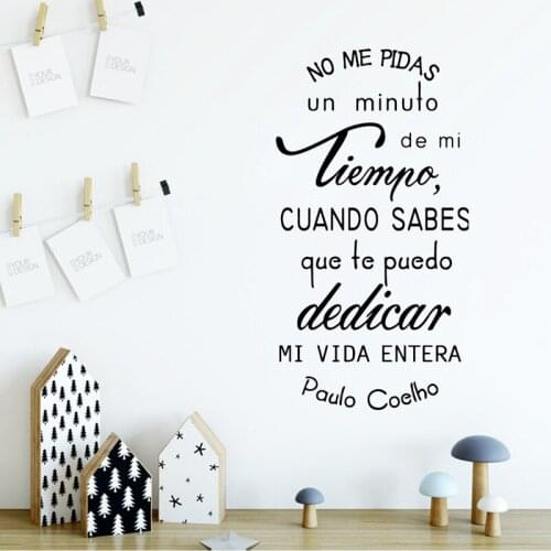Spanish wall sticker kid room decal vinyl waterproof bedroom living room decorative for kitchen door sticker T200512