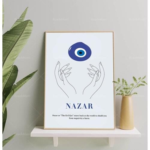 Evil Eye Art Canvas Painting Nordic Posters and Prints Living Room Wall Pictures Bohemia Living Room Home Decor