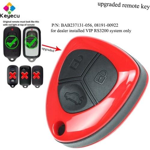 KEYECU RS3200 Keyless Entry System Upgraded Remote Car Key - 303MHz - FOB for Toyota Tundra Echo P/N: BAB237131-056 08191-00922