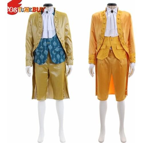 Costumebuy 18th British Prince Costume Retro Gothic Aristocrat Men Wedding Dress Medieval Gentleman Golden Suit Custom Made