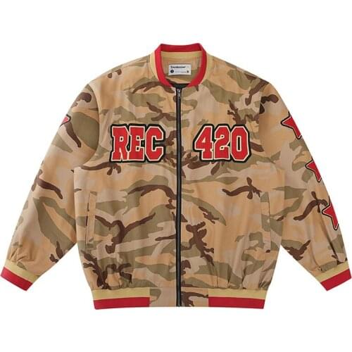 Jacket for Women Fashion Casual Outwear Vintage Camouflage Baseball Coat Female Harajuku Style Spring Autumn Loose Outerwear