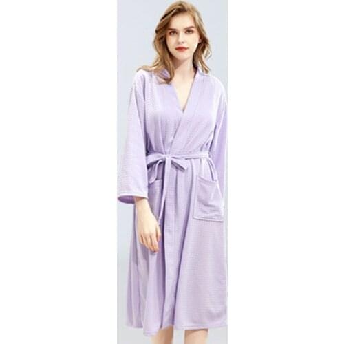 Long Belt Night Gowns Womens Pajamas Solid Color Simple Top Men Full Sleeves Big Size Mom Casual Homewear Clothes
