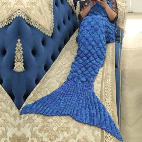 17 Colors Mermaid Blanket Soft Mermaid Tail For Sofa Cover Adult Children Relax Sleeping Nap Colorful Blankets