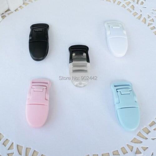Wholesale 1000 PCS/Lot 15MM Fat Clips For Baby Bib, KAM Plastic Clips For Pacifier Holder 5 Colors For Choice