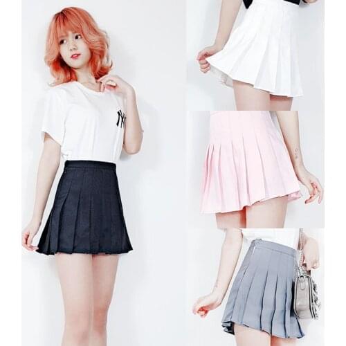 Pleated skirt college wind skirt skirt a word student skirt grid skirt 2021 summer badminton dress sports skirt