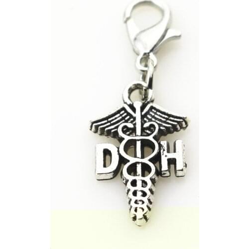 20pcs/lot DH medical symbol dangle charms lobster clasp hanging charms pendant/bracelet accessories floating charms diy jewelry
