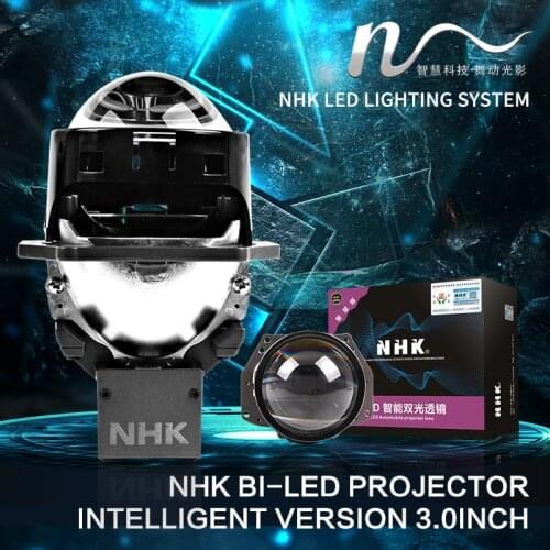 NHK Bi-LED Projector Intelligent Version 3.0inch LHD low beam 45W high beam 55W 5500K LED auto headlight car accessories
