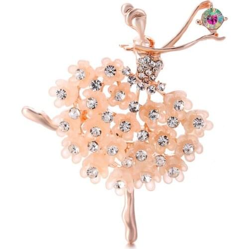 The speed to sell through the new corsage ballerina set auger color crystal high-grade chest pin chain.scarves buckle