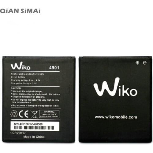 QiAN SiMAi New 2500mAh 4901 Replacement Battery For Wiko 4901 Mobile Phone