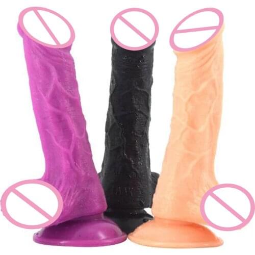 FAAK Dildo realistic new gold dildo fake penis sex toys for women artificial dick with suction cup erotic masturbation products