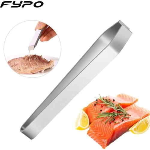Fypo Stainless Steel Fish Bone Tweezers Tongs Pick-Up Pincer Puller Chicken Pork Hair clip Sea Foods Tool Kitchen Gadgets Cook