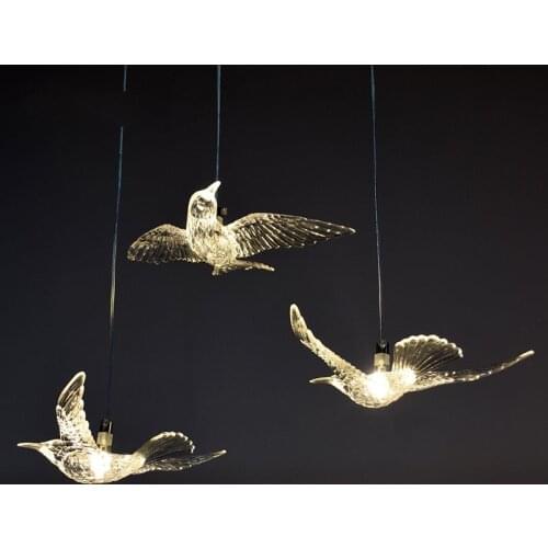 Nordic Creative Home Decor Birds Pendant Lights Hotel Corridor Dining Room Restaurant Hanging Light Fixture Bedroom Bedside Lamp