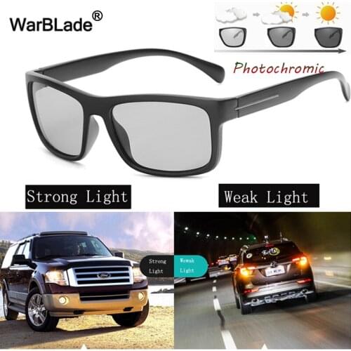WarBLade New Polarized Photochromic Sunglasses For Men Day Night Driving Goggles Sun Glasses Chameleon Discoloration Sunglasses