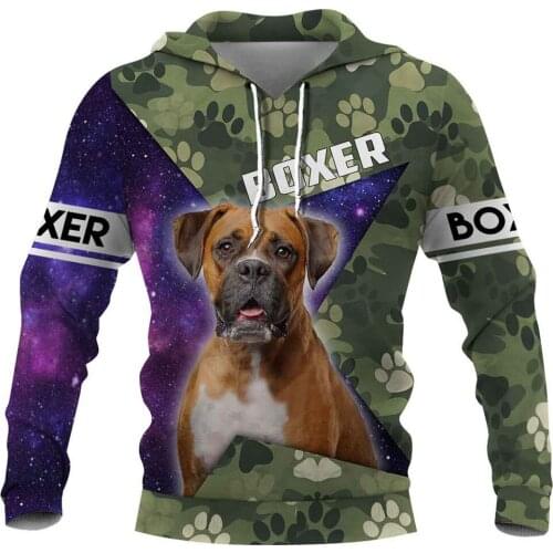 CLOOCL Boxer Men Hoodies Starry Sky Camo Animals Men Clothing 3D Print Casual Hoodie Unisex Harajuku Streetwear
