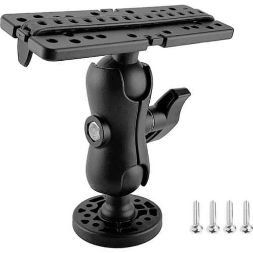 360 Degree Swivel Ball Mount Marine Kayak Electronic Fish Finder Mount Base Fishfinder GPS Plate Rotating Boat Supporter