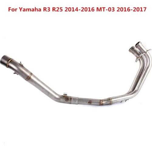 Motorcycle Exhaust Connect Pipe Slip on Link Pipe Full Exhaust System Front Pipe for Yamaha MT-03 MT03 R25 R30 R3 2014-2016