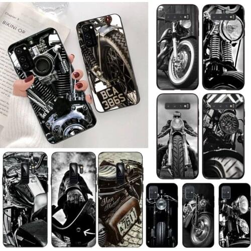 YJZFDYRM Hot Vintage Motorcycle Phone Case Cover for Samsung S20 plus Ultra S6 S7 edge S8 S9 plus S10 5G lite 2020