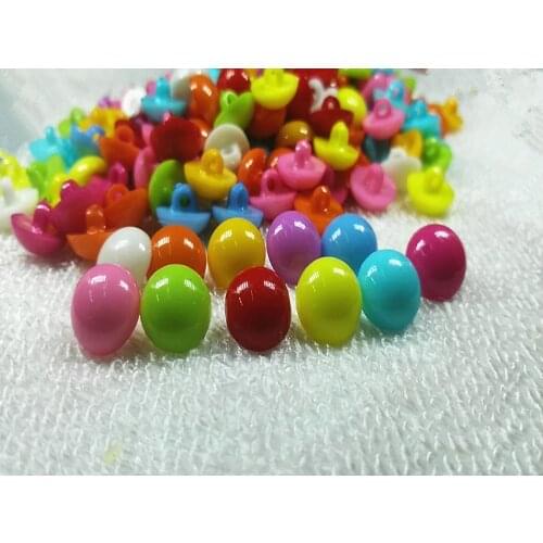 1lot=50PCS 12.5MM clothes sewing accessories Glossy button mushrooms round RANDOM MIX COLORS for KIDS clothes & diy accessories