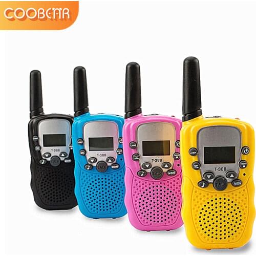 2 Pcs Kids Walkie Talkie Children Toys Celular Handheld Transceiver Highlight Phone Way Radio UHF Long Range Toy For Kids Gift