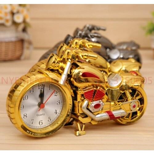 Relogio De Mesa Home Decoration Quartz Alarm Clock Super Cool Motorcycle Model Creative Retro Gift Decor Kids 20PCS