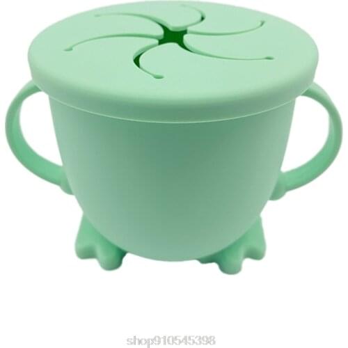 200ML Baby Learning Feeding Food Bowl Cup Storage Container Children Plate with Handle Silicone Snack Dishes O26 20 Dropshipping