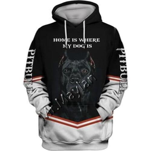 2021 Fashion Animal Pit Bull 3D Printed Hoodie Men Women Casual Pet Dog Designs Hooded Oversized Hooded Coat Drop Shipping WQ-58