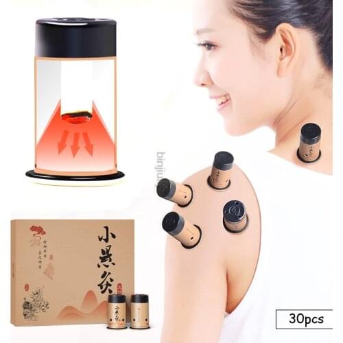 30pcs Mini Moxa Sticker Moxibustion Rolls Heating Therapy Traditional Chinese Moxa Burner Warm Meridian Acupuntura