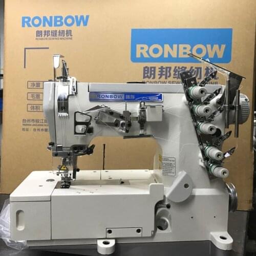 Langbang 500 3-needle 5-thread interlock sewing machine flannel blanket collar hemming interlock sewing machine industrial sewin