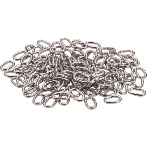 Pandahall 10g 304 Stainless Steel Closed but not Soldering Oval Jump Rings for Jewelry Findings 6.5x5x1.2mm/8x5x1.2mm