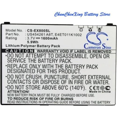 Cameron Sino High Quality 1600mAh Battery BT0010T002,E4ET011K1002 for Acer Tempo M900,For E-TEN glofiish M750, M800, M810, X800