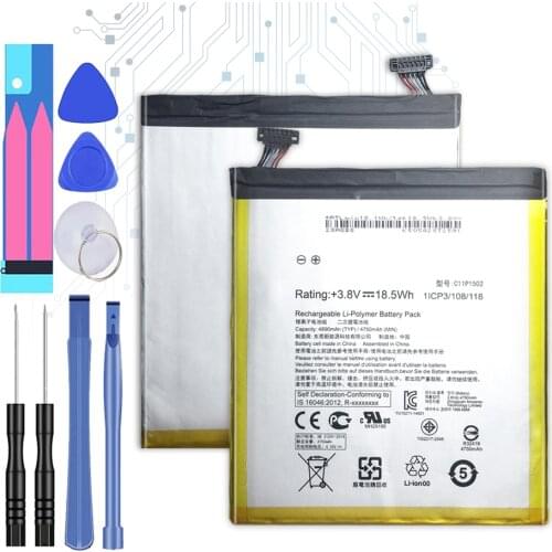 For ASUS C11P1502 Tablet Battery For ASUS ZenPad10 Z300C Z300M Z300CG Z300CL P023 P01T 10.1 4890mAh Batteries