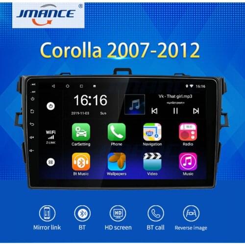 2Din Android 9.1 Car Radio Multimedia Player For Toyota Corolla E140/150 2007 2008 2009 2010 2011 2012 2013 2014 2015 2016 2 din