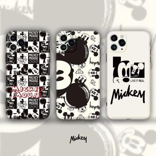 Disney 2021 Mickey Mouse graffiti fine hole phone case for iPhone 12 11 Pro Max 7 8 Plus X XR XS phone case