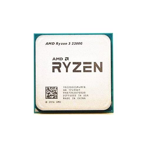 AMD Ryzen 3 2200G R3 2200G R3-2200G 3.5 GHz Quad-Core Quad-Thread CPU Processor YD2200C5M4MFB Socket AM4