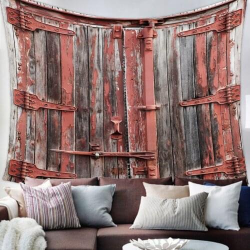 Wooden Door Paint Retro Tapestry Bedroom Home Decoration Wall Blanket Tapestry Bedroom Wall Hanging Yoga Mat