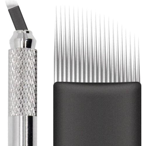 KZBOY 0.16mm 20S Microblading Needles 50PCS Micropigmentation with Individually Package for Permanent Makeup