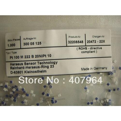 Class B Thin Film Pt100 Platinum Resistance , Heraeus Brand, Gemerny Origin, Fast Delivery