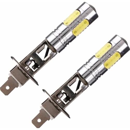 Kit 2 Lampadas H1 ou H3 10 Led CreeCob Chip 7.5w Efeito Xenon Super Branca 12V 24V