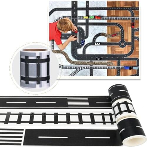 Creative Railway Train Curve Design Paper Washi Tape DIY Road Traffic Adhesive Tape Scrapbooking Sticker Label Masking Tape New