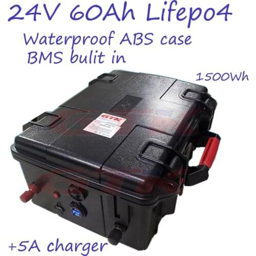 Lithium Iron Phosphate LiFePO4 24V 60Ah Lifepo4 8S LFP Battery with BMS for RV EV Car Yacht Electric Boat inverter power bank