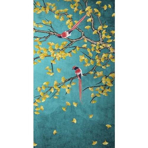 Lot style Choose Magpies Flowers Birds Chinese Style Art print Silk poster Home Wall Decor