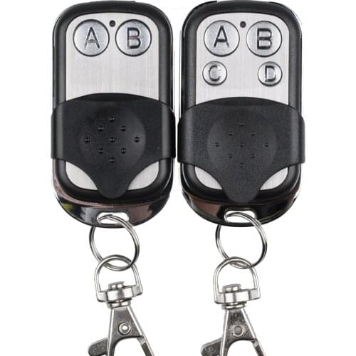 Metal Push Button RF Remote Control Transmitter AB / ABCD 2/4 Button 315/433MHZ Wireless Remote Control SC2260 EV1527 50PCS/Lot