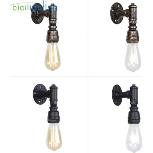 Minimalist Simple Vintage Loft Water Pipe Wall Lights Art Wall Decorated Sconces for Home Stair Bar Coffee Shop Restaurant