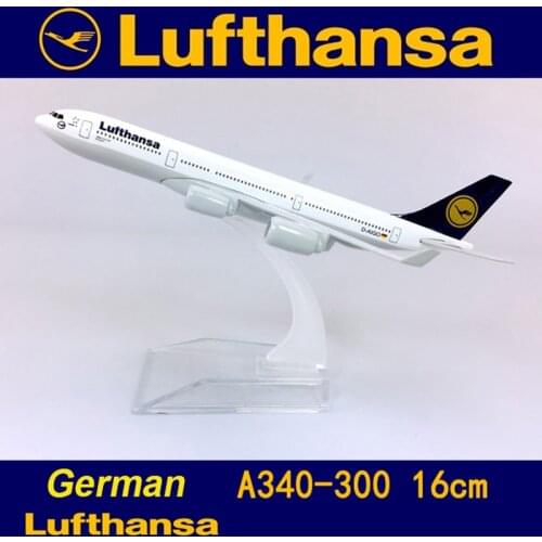 1:400 Air German Lufthansa airplane airbus 340 A340 model with base alloy aircraft plane collectible display toy 16CM model
