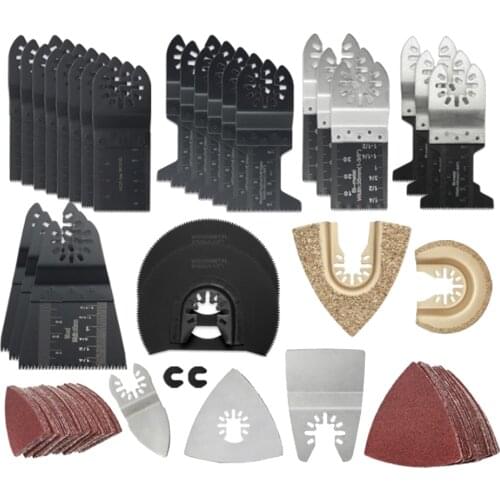 108 Pack 35-87mm Wood Cutting Saw Blade Oscillating Kit Multi Tool Cutter