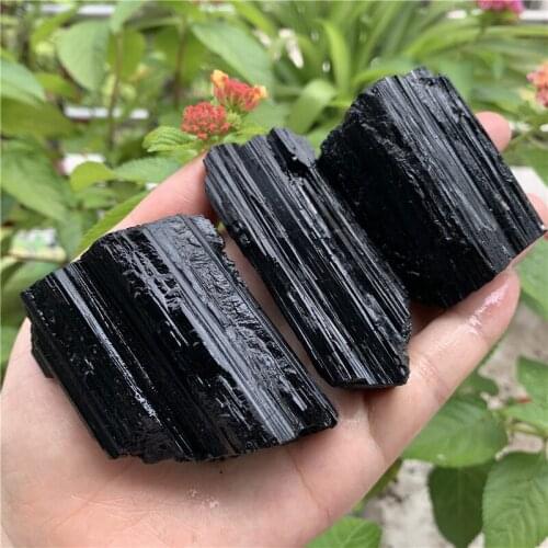Natural Black Tourmaline Crystal Stone Gem Original Mineral specimen 1pcs