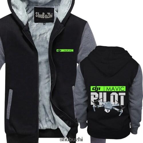 New Dji Mavic Pilot Black Drone Mens Black thick hoody Cool Casual pride hoodie men jacket New Fashion sweatshirt sbz3171