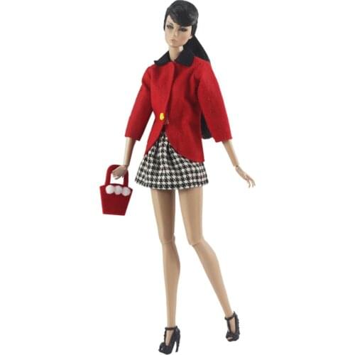 Handmade Barbie Clothes Daily Casual Dress Wear Office Skirt Dress Doll Clothes For Barbie Accessories 1/6 Doll