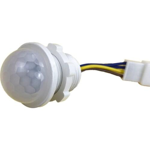 40mm Led PIR Detector Infrared Motion Sensor Switch, Delay Adjustable, Small Volume, Light Weight, Conical Switch