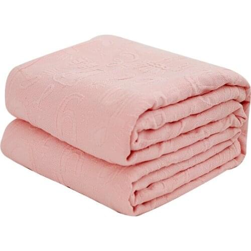 Simple Geometric Cotton Gauze Towel Muslin Blanket Soft Throw Plaid for Adults Kids Warm Travel Tapestry Bedspread